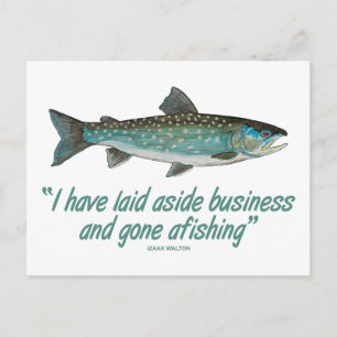 Char Fishing, Izaak Walton Postcard