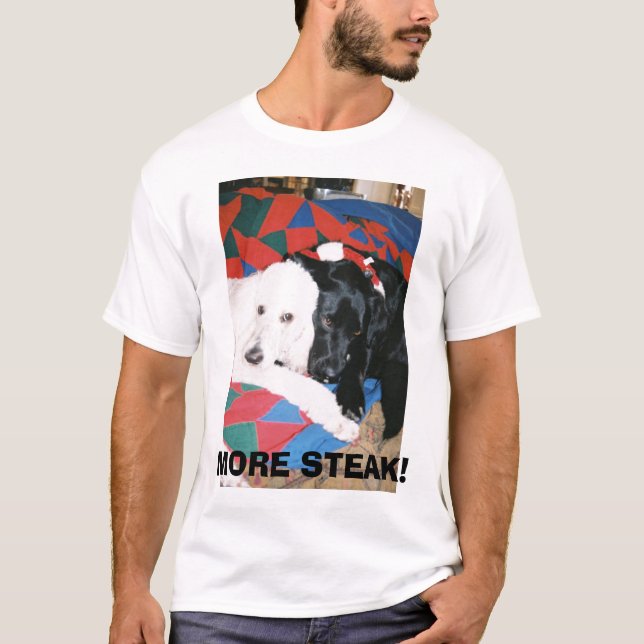 Char & Lib1, MORE STEAK! T-Shirt (Front)