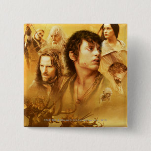 Character Collage 2 Inch Square Button