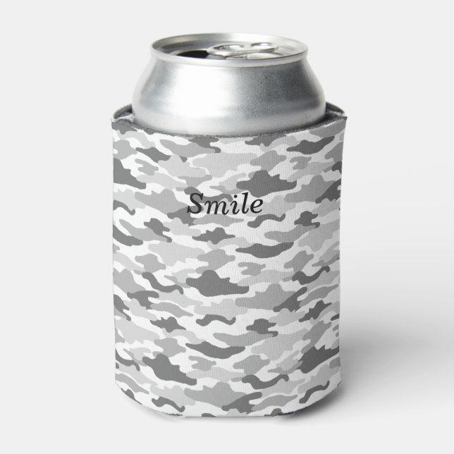 CHARACTER CUSTOM CAMOUFLAGE (WHITE) CAN COOLER (Can Front)