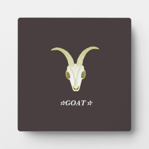 Character Custom GOAT Charcoal Gray Plaque