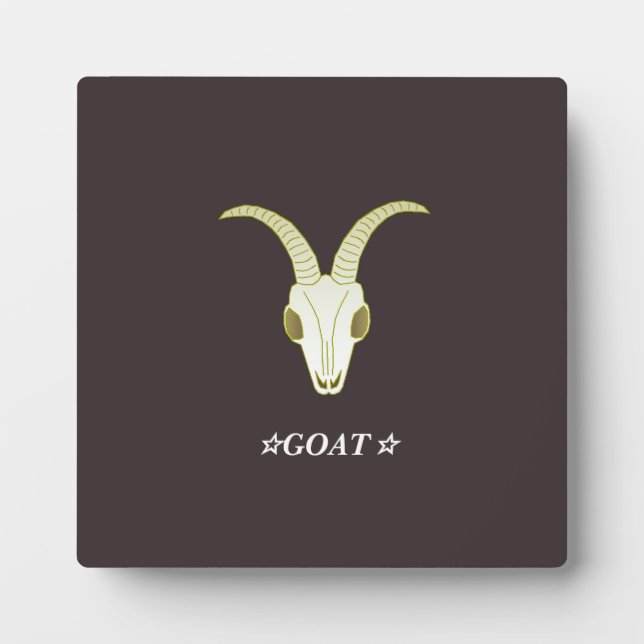 Character Custom GOAT Charcoal Gray Plaque (Front)