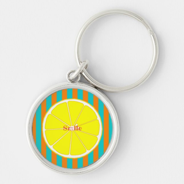Character Custom Lemon Green Key Holder Keychain (Front)
