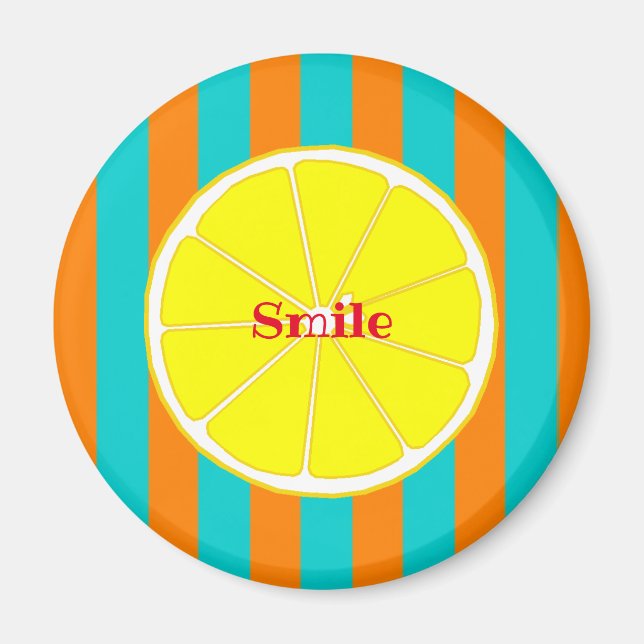 Character Custom Lemon Stripe Magnet (Front)