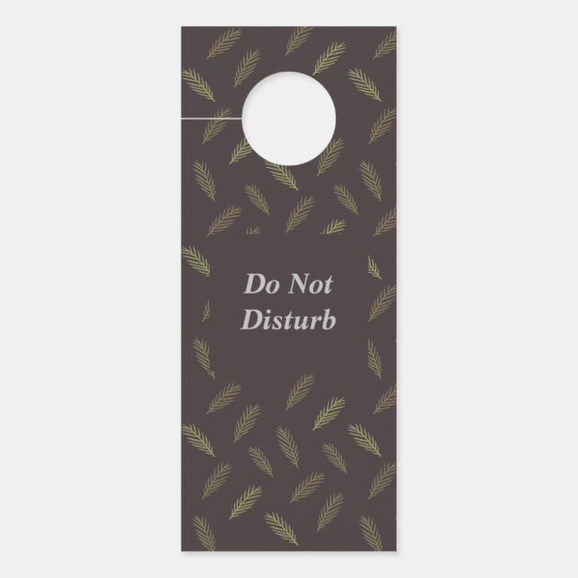 Character Custom Palm (Brown + Green) Doorknob Sig Door Hanger (Front)