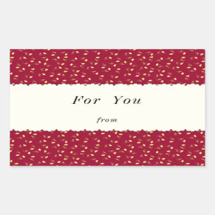 Character Custom Rose (Red)     rectangular seal