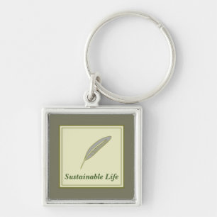 Character Custom Sustainable Life Green Keychain