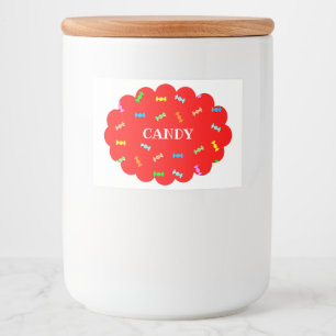 Character Customization CANDY Red Food Label