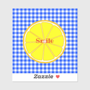 Character Customization Lemon Gingham Check Blue