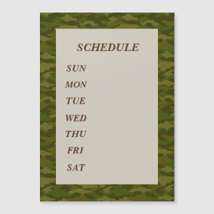 CHARACTER CUSTOMIZATION WEEKLY SCHEDULE CAMOUFLAGE