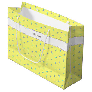 CHARACTER CUSTOMIZED WILD ROSE YELLOW LARGE PAPER GIFT BAG