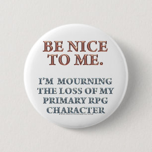Character Mourning 2 Inch Round Button