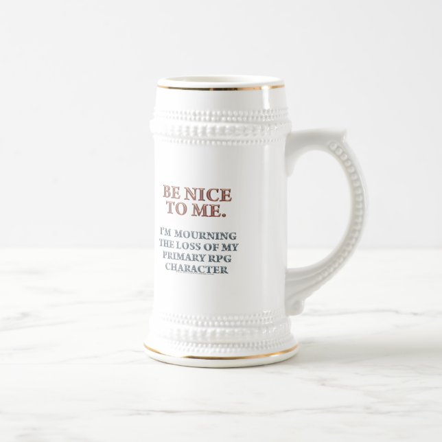 Character Mourning Beer Stein (Right)