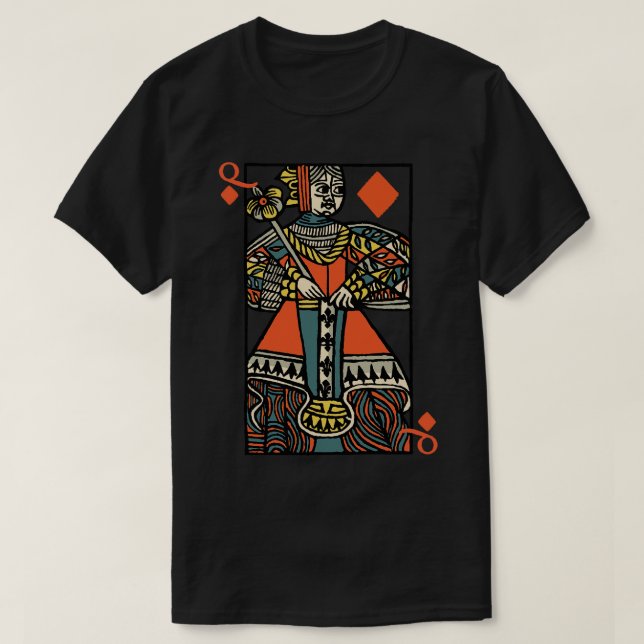 Character of Playing d of Diamonds 2 T-Shirt (Design Front)