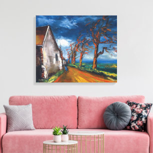 Character on a Village St. Maurice de Vlaminck Canvas Print
