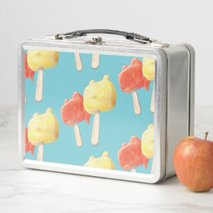 Character Popsicles Metal Lunch Box