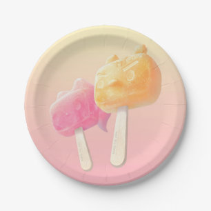 Character Popsicles Paper Plate