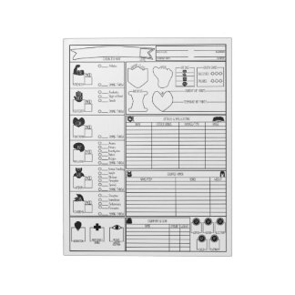 Character Sheets Notepad