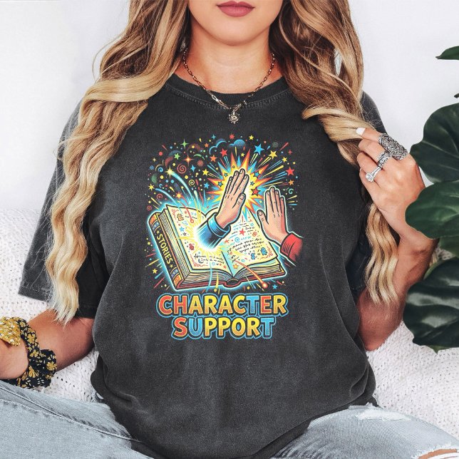 Character Support Book High Five Humour T-Shirt (Creator Uploaded)
