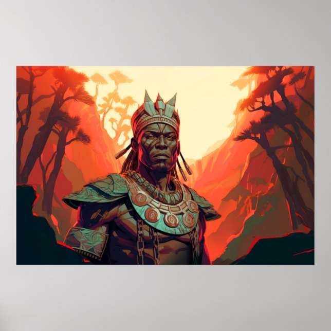 Character Warrior African Portrait Poster (Front)