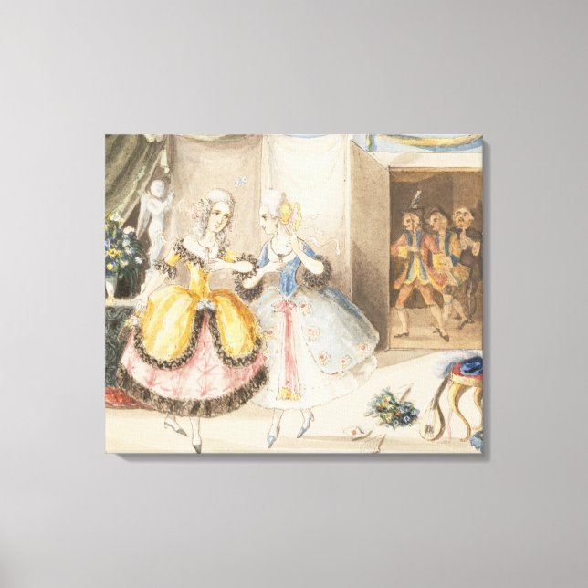 Characters from 'Cosi fan tutte' by Mozart, 1840 Canvas Print (Front)