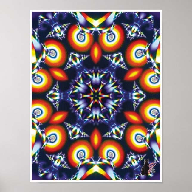 Charbon Cinétique Collage Kaleidoscope Poster (Devant)