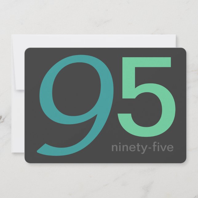 Charbon et Blue Custom 95th Birthday Invitation (Devant)