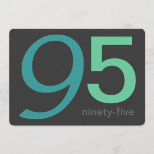 Charbon et Blue Custom 95th Birthday Invitation