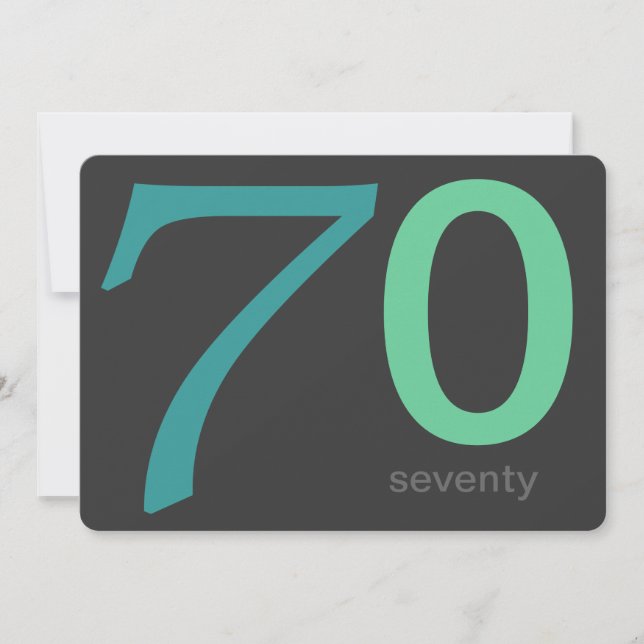 Charbon et Blue Custom Invitation 70e anniversaire (Devant)