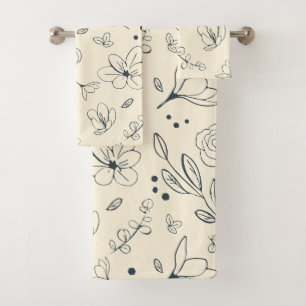 Charbon et crème tendance à la florale propre modè
