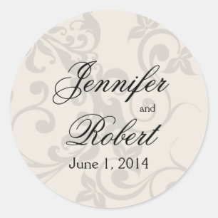 Charcoal and Ivory Filigree Envelope Seal