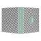 Charcoal and Mint Green Chevrons Custom Monogram