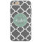 Charcoal and Mint Quatrefoil Pattern Monogram