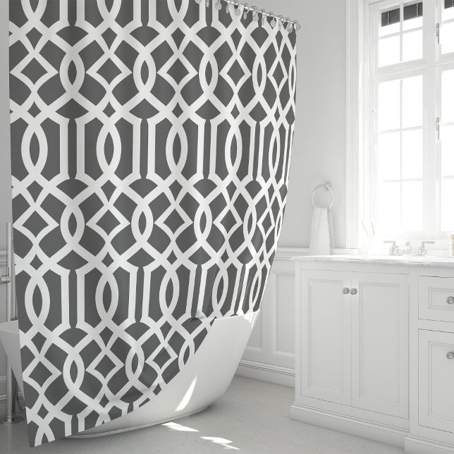 Charcoal and White Moroccan Trellis Pattern (Creator Uploaded)