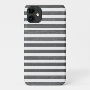 Charcoal and White Stripe Case-Mate iPhone Case