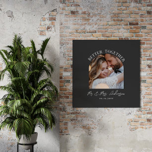 Charcoal arch photo wedding gift home decor print