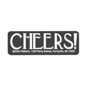 Charcoal Art Deco Cheers