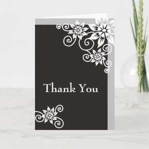 Charcoal Border : : Designer Thank You Cards