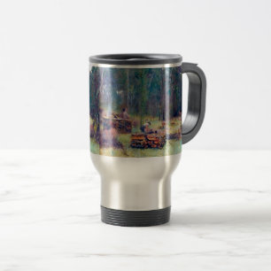 Charcoal Burners Wood Splitters Tom Roberts 1886 Travel Mug