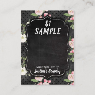 Charcoal Chalkboard Soap Sample Display Card