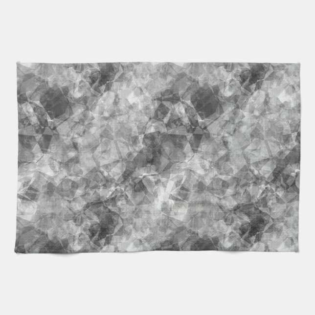 Charcoal Crumpled Texture Kitchen Towel (Horizontal)