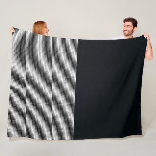 Charcoal Denim And Horizontal Lines, Lge Blanket