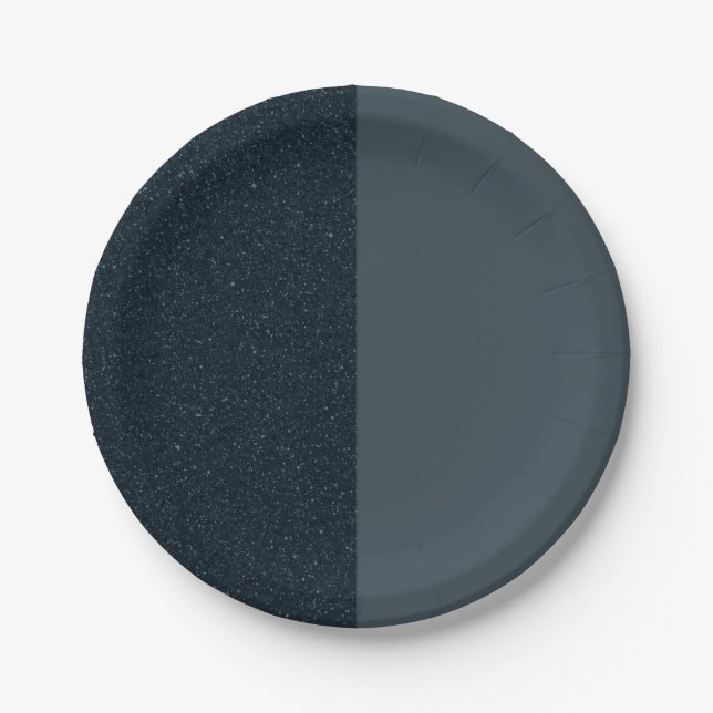 Charcoal Duo Custom Party Paper Plate (Front)