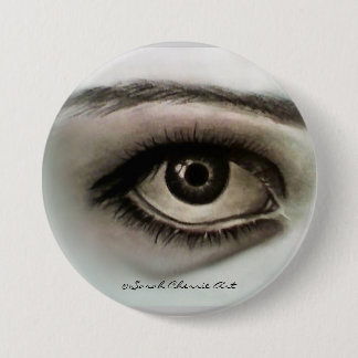Charcoal Eye 3 Inch Round Button