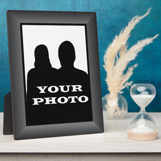 Charcoal Frame Your Photo 8 x 10 Vertical Plaque 2 (Side)