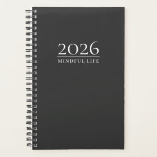 Charcoal Gray 2026 Planner   Custom Initials