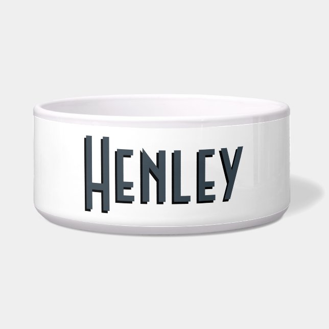 Charcoal Grey 3D Minimalist Modern Name  (Front)