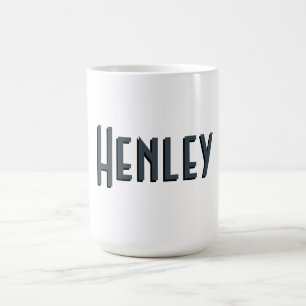 Charcoal Grey 3D Minimalist Modern Name  Coffee Mug
