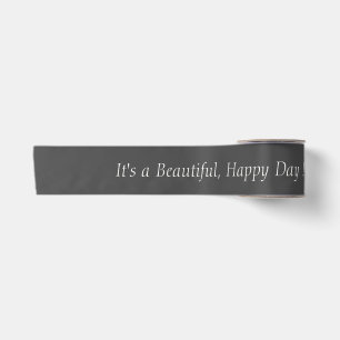 Charcoal Grey 434343 - Custom Message or Blank Satin Ribbon
