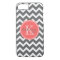 Charcoal Grey and Coral Chevron Custom Monogram
